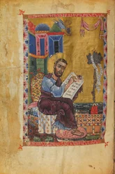 Porträt von Markus in einem Evangelium nach den vier Evangelisten